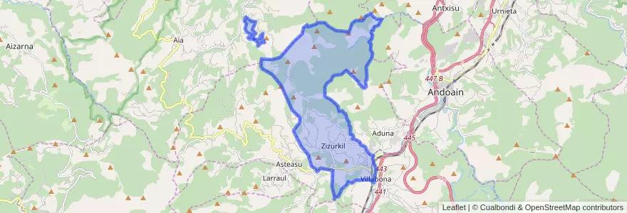 Mapa de ubicacion de Zizurkil.