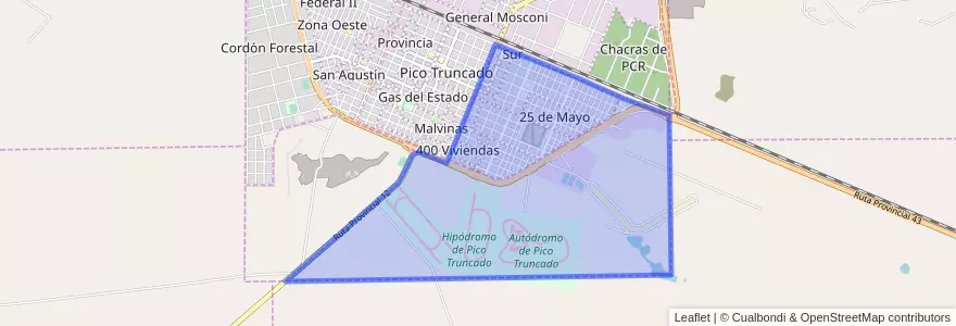 Mapa de ubicacion de Zona Este.