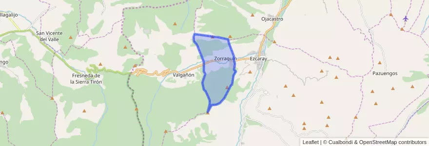 Mapa de ubicacion de Zorraquín.