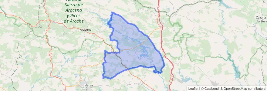 Mapa de ubicacion de Zufre.
