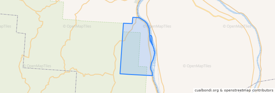 Mapa de ubicacion de Clay Township.