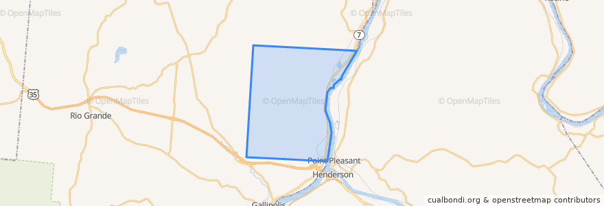 Mapa de ubicacion de Addison Township.