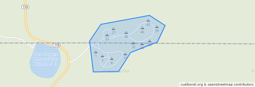 Mapa de ubicacion de Kelly Dahl Campground.