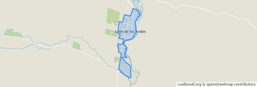 Mapa de ubicacion de Junín de los Andes.