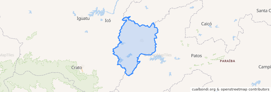 Mapa de ubicacion de Região Geográfica Intermediária de Sousa-Cajazeiras.