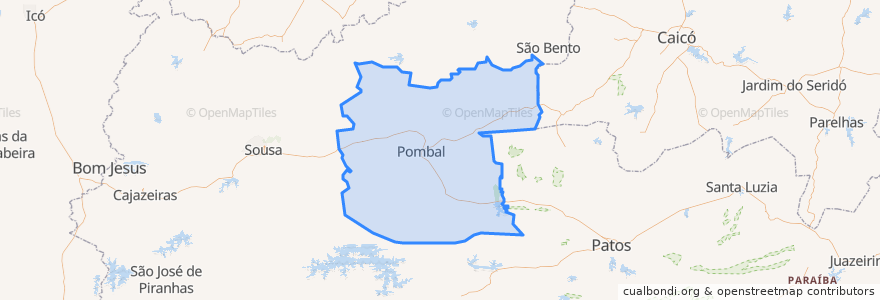 Mapa de ubicacion de Região Geográfica Imediata de Pombal.