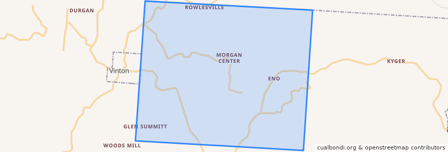 Mapa de ubicacion de Morgan Township.