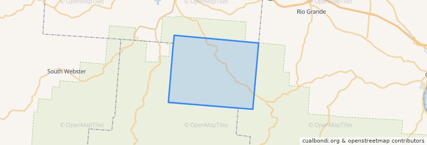 Mapa de ubicacion de Greenfield Township.