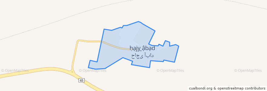 Mapa de ubicacion de حاجی‌آباد.