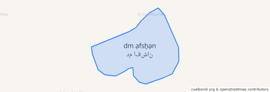 Mapa de ubicacion de دم‌افشان.