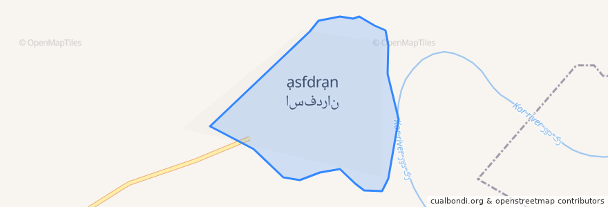 Mapa de ubicacion de اسفدران.