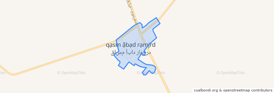 Mapa de ubicacion de قاسم‌آباد رامجرد.