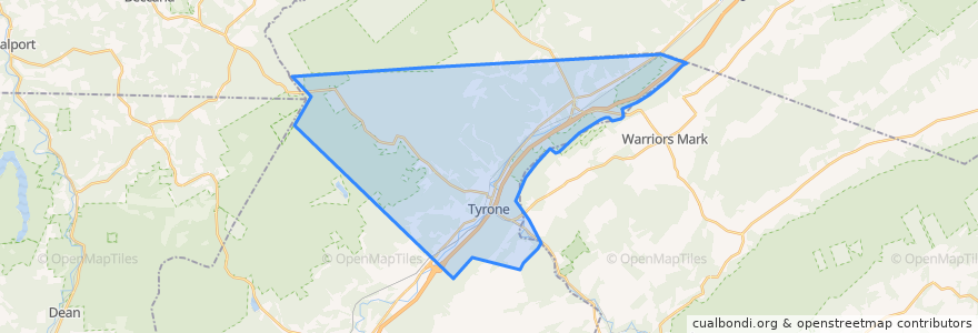 Mapa de ubicacion de Snyder Township.