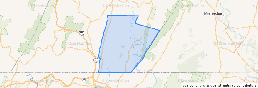 Mapa de ubicacion de Thompson Township.