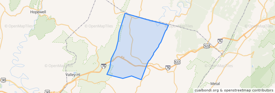 Mapa de ubicacion de Taylor Township.