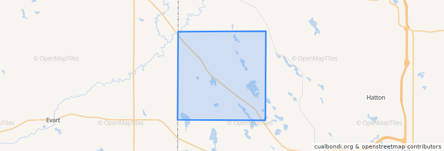 Mapa de ubicacion de Freeman Township.