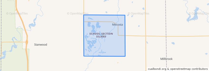 Mapa de ubicacion de Morton Township.