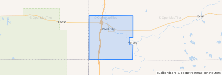 Mapa de ubicacion de Richmond Township.