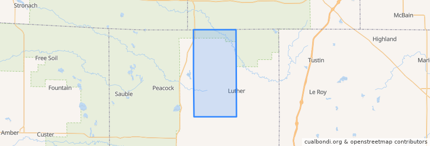 Mapa de ubicacion de Newkirk Township.