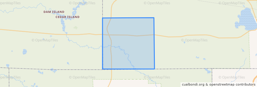 Mapa de ubicacion de South Branch Township.