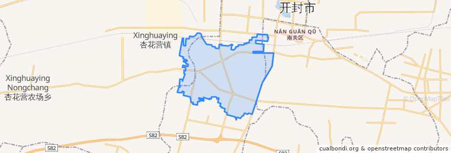 Mapa de ubicacion de 南苑街道.