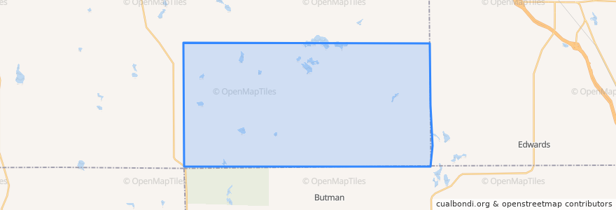 Mapa de ubicacion de Nester Township.