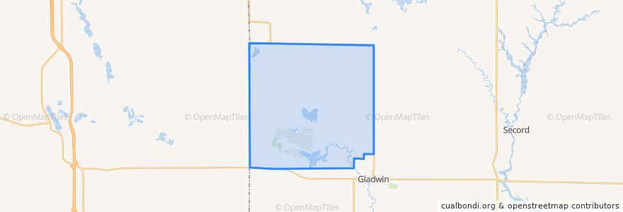 Mapa de ubicacion de Sage Township.