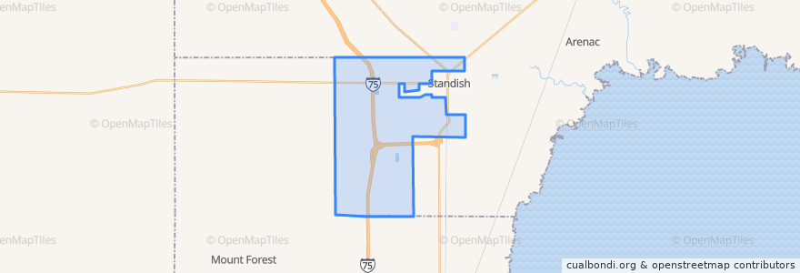 Mapa de ubicacion de Lincoln Township.