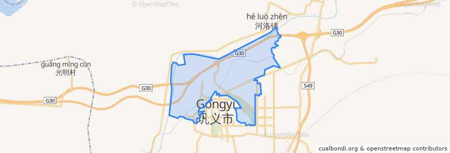 Mapa de ubicacion de 孝义街道.