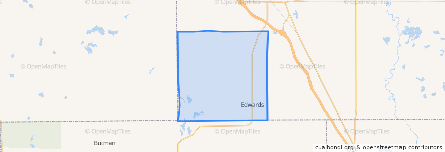 Mapa de ubicacion de Edwards Township.