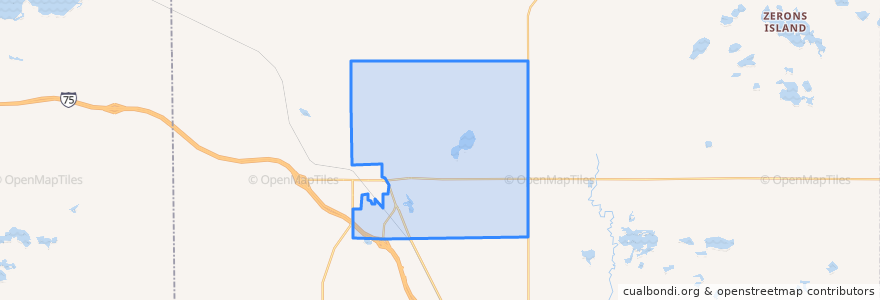 Mapa de ubicacion de West Branch Township.