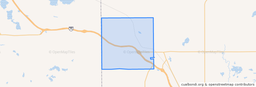 Mapa de ubicacion de Ogemaw Township.