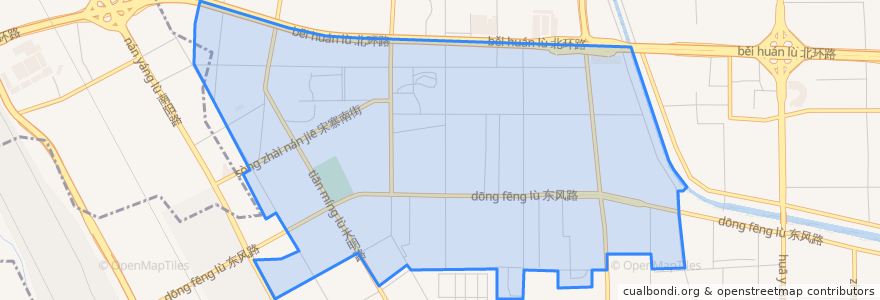 Mapa de ubicacion de 东风路街道.