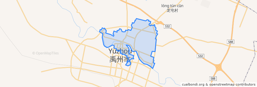 Mapa de ubicacion de 钧台街道.