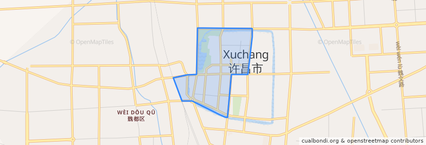 Mapa de ubicacion de 西大街道.