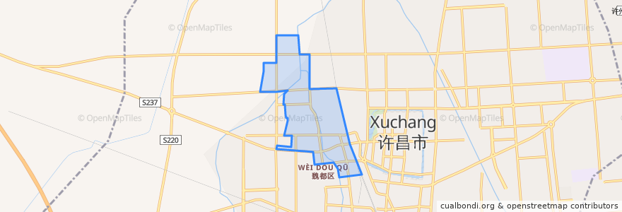 Mapa de ubicacion de Xiguan.