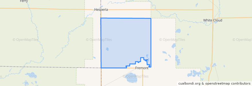 Mapa de ubicacion de Dayton Township.