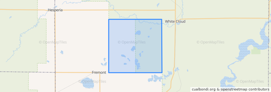 Mapa de ubicacion de Sherman Township.