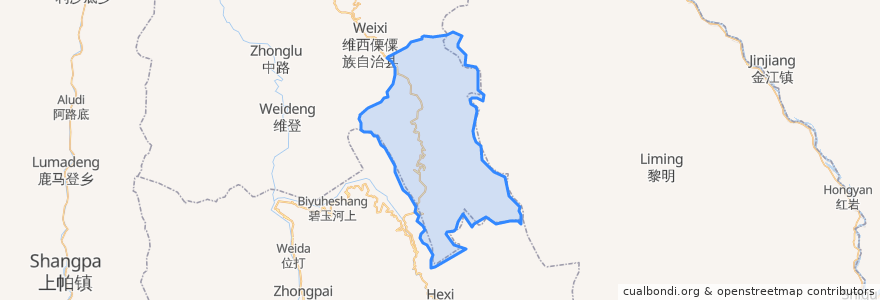 Mapa de ubicacion de 永春乡.