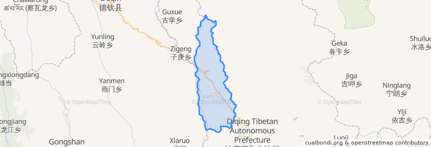 Mapa de ubicacion de 尼西乡.