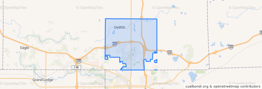 Mapa de ubicacion de DeWitt Charter Township.