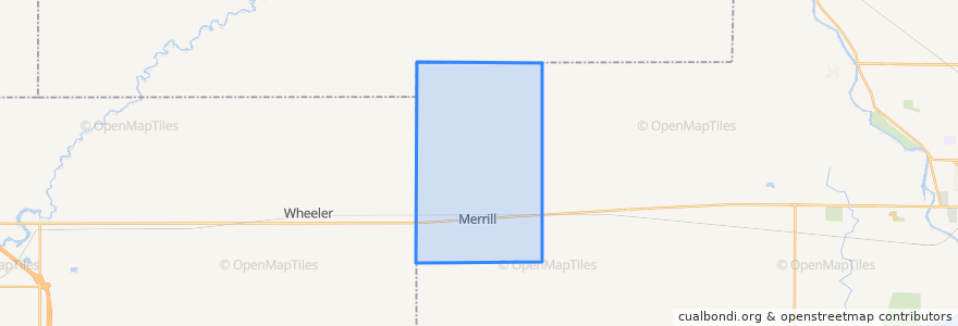 Mapa de ubicacion de Jonesfield Township.