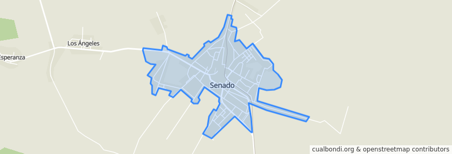 Mapa de ubicacion de Pueblo Senado.