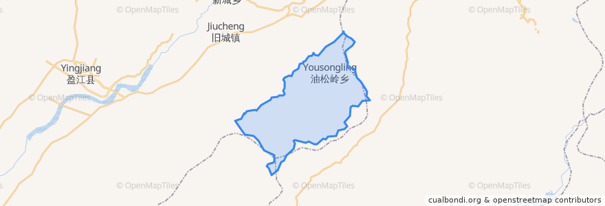 Mapa de ubicacion de 油松岭乡.