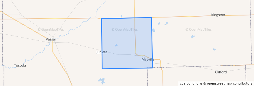 Mapa de ubicacion de Fremont Township.