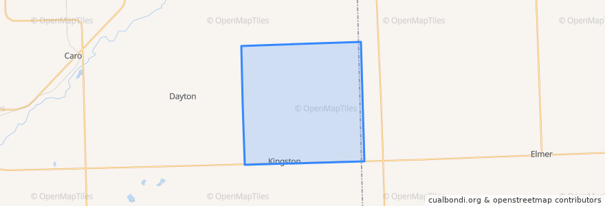 Mapa de ubicacion de Kingston Township.