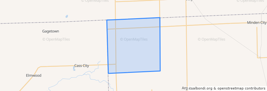 Mapa de ubicacion de Greenleaf Township.