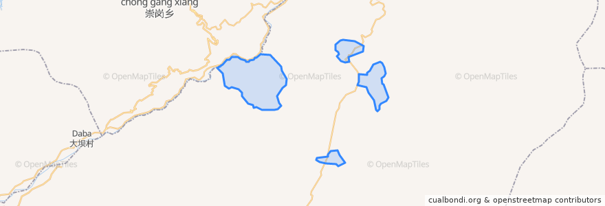 Mapa de ubicacion de 勐撒农场.