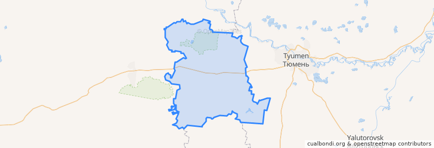 Mapa de ubicacion de Тугулымский городской округ.