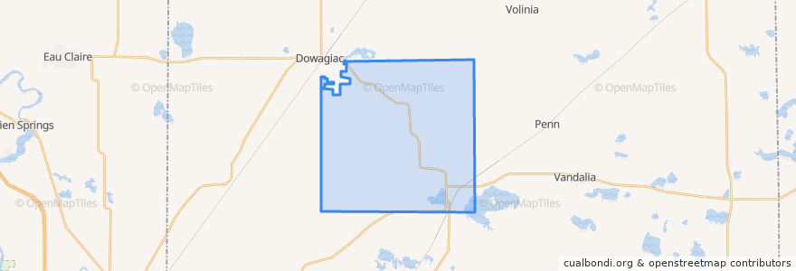 Mapa de ubicacion de LaGrange Township.